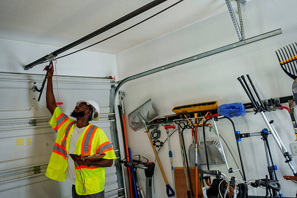 Professional Garage Door Panel Replacement technician working in Dellwood, MN